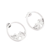 Silver Earrings "Mountain Circle" briefly