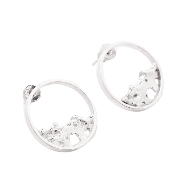 Silver Earrings "Mountain Circle" briefly